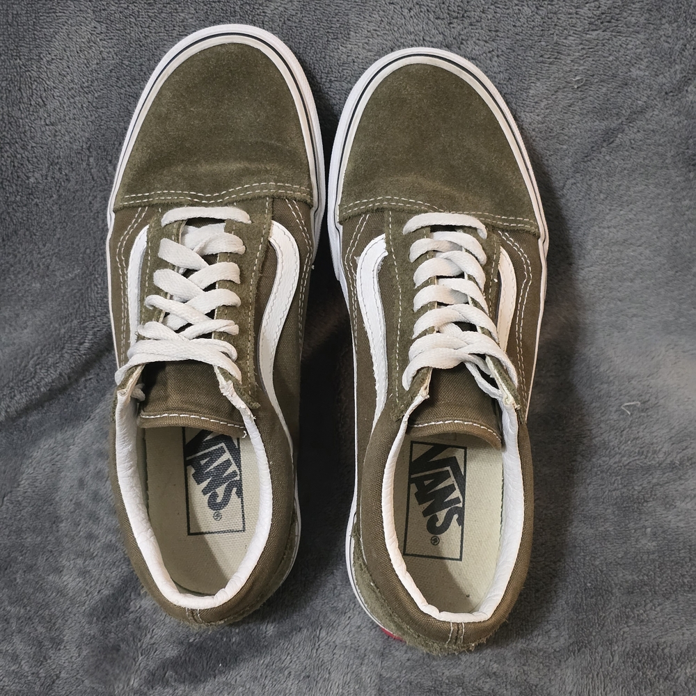 Vans Olive Green Suede Old Skool Sneakers - Picture 4 of 7